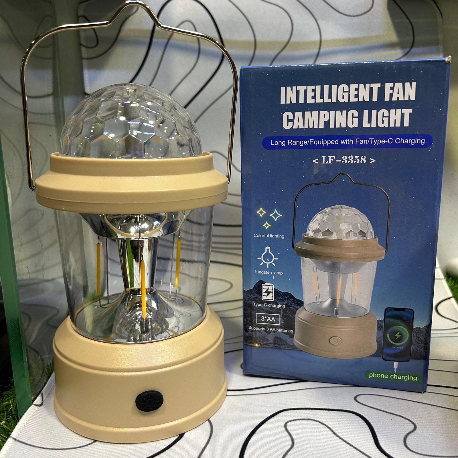 Intelligent Fan Camping Light + Fan
