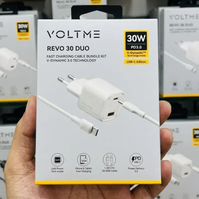 Voltme Revo 30 Duo 30W Fast Charger Cable Bundle Kit V-Dynamic 3.0 Technology