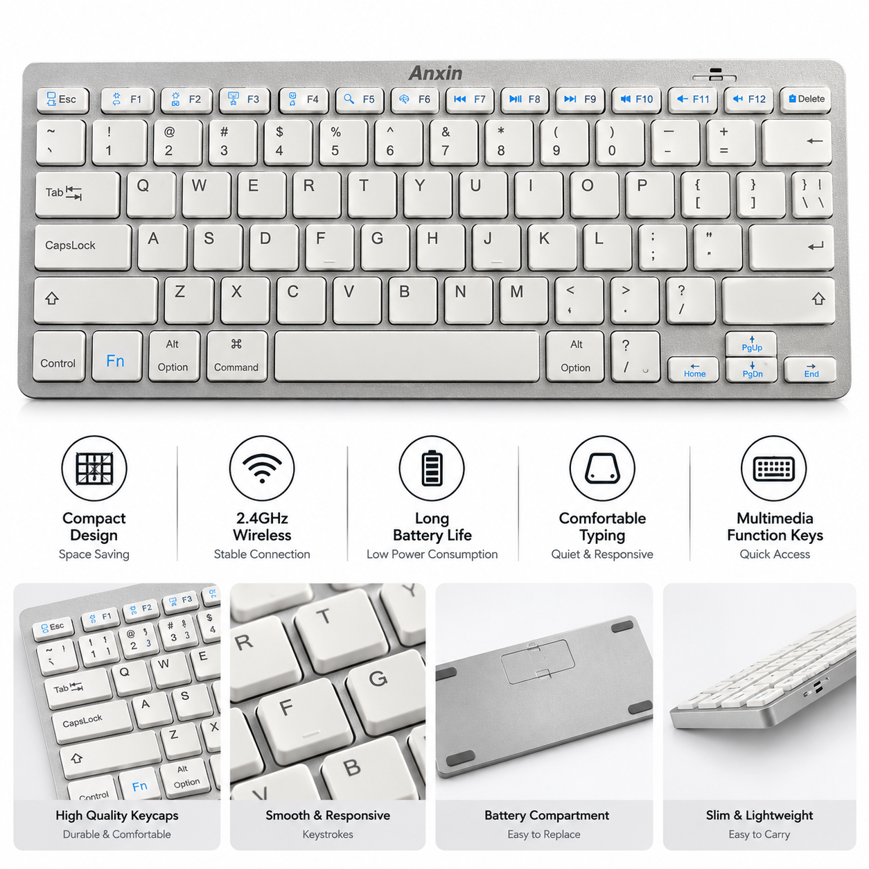 Anxin Wireless Bluetooth Keyboard ANXIN-203